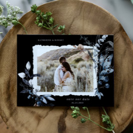 Spara vykortet för datum-Blommigt från Frosty Wint Vykort