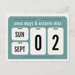 Spara vykortet för datum i den perpetenta kalender meddelande vykort