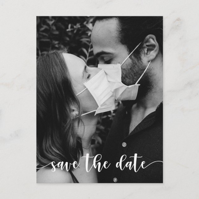 Spara vykortet för datum - Rustiskt skript Vykort (Framsida)