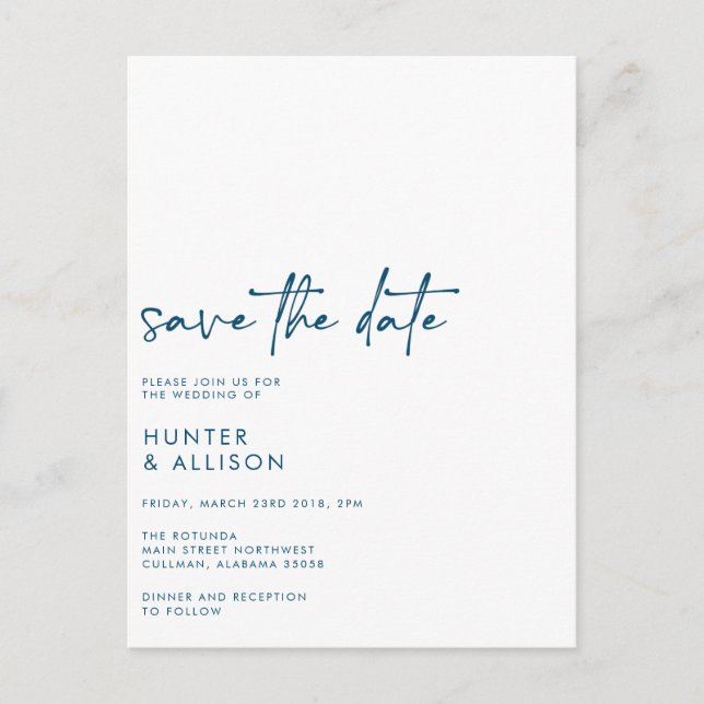 Spara vykortet för datuminbjudan vykort (Framsida)