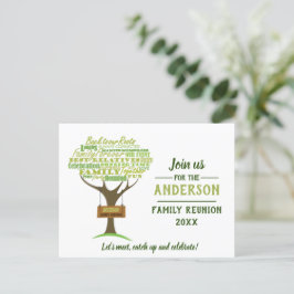 Spara vykortet för gröntens familj vykort