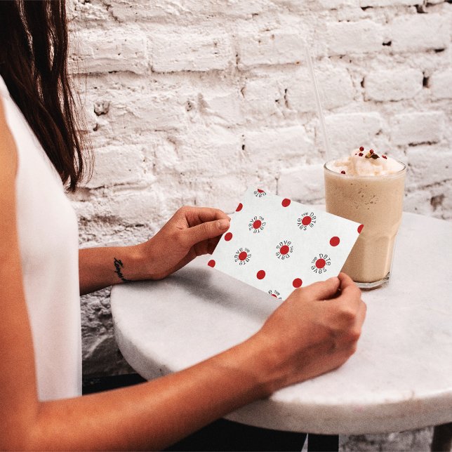 Spara vykortsmallen Datum Polka dots Meddelande Vykort (Skapare uppladdad)