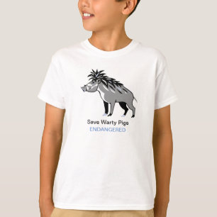 Spara Warty GRISAR - Djurgrafik med fara T Shirt