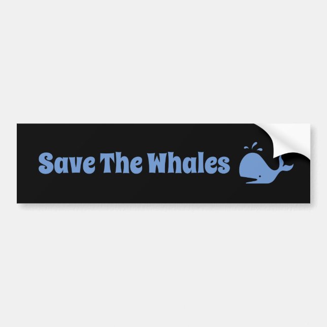 SPARA WHALES BUMPER STICKER BILDEKAL (Framsidan)