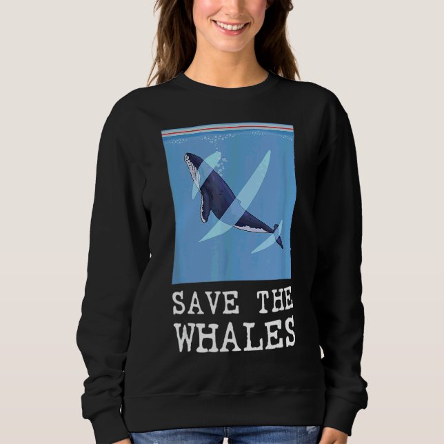 Spara Whales Food Storage Bag Whale Conservati T Shirt (Framsida)
