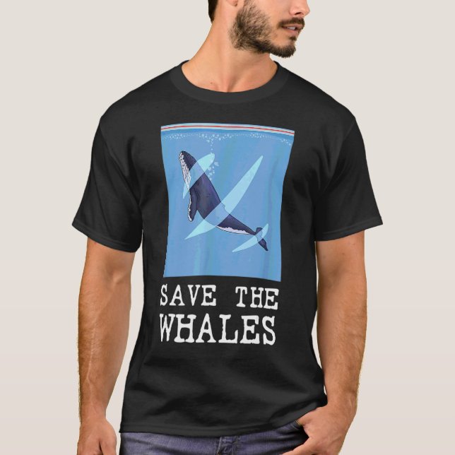 Spara Whales Food Storage Bag Whale Conservati T Shirt (Framsida)