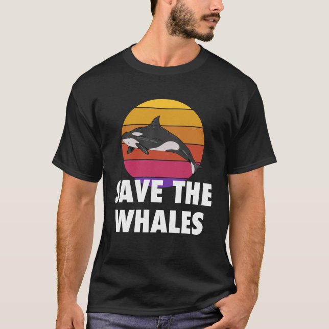 Spara Whales Killer Whale Orca Beach T Shirt (Framsida)