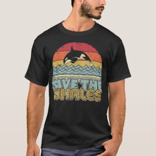Spara Whales Shirt Retro Stil Orca, Killer Wha T