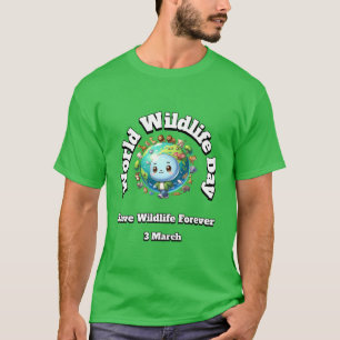 Spara Wildlife. Världsnaturdagen T Shirt