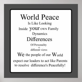 Spara World Peace by Tittar at Family Dynamics Poster