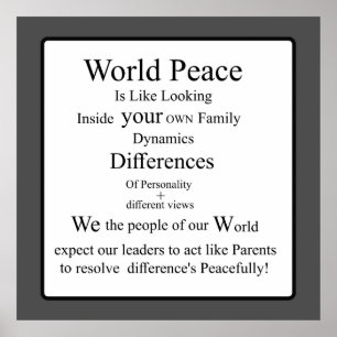 Spara World Peace by Tittar at Family Dynamics Poster