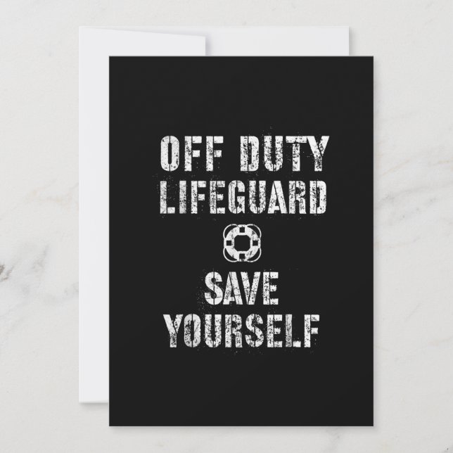Spara Yourself Lifeguard Swimming Bassäng Guard av Julkort (Framsida)