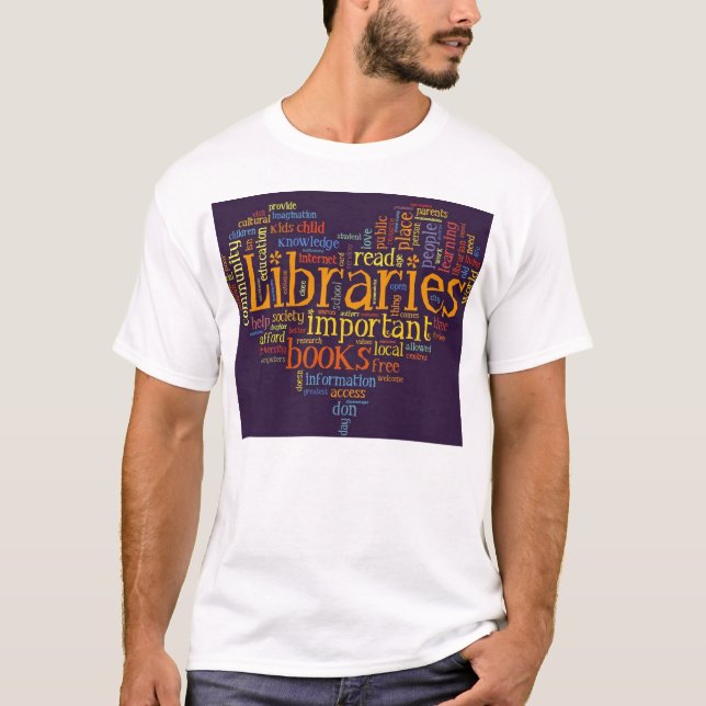 Sparabibliotek T-shirt (Framsida)