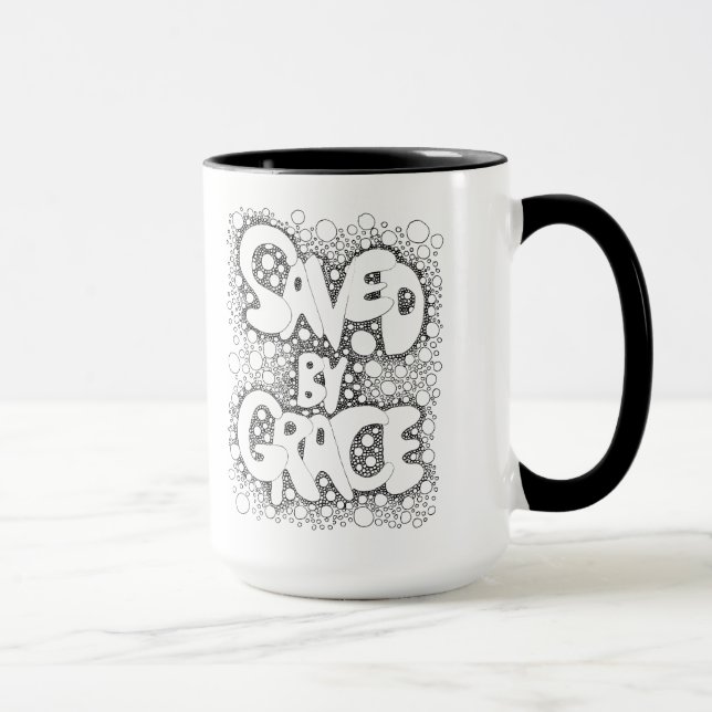 Sparad av Grace, Boho, Hippie, kaffe Mugg (Höger)