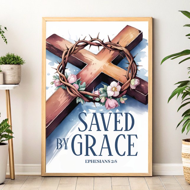 Sparad av Grace Christian Wall Art-utskrift Poster (Skapare uppladdad)