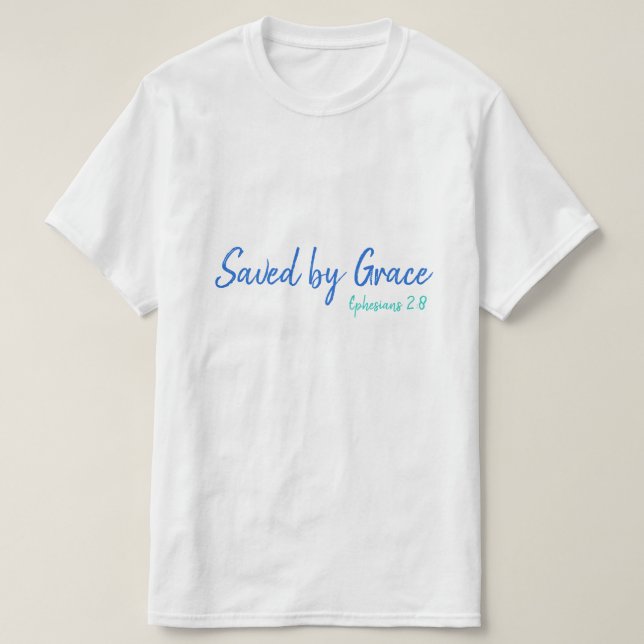 Sparad av Grace Ephesian 2:8 Multi T Shirt (Design framsida)