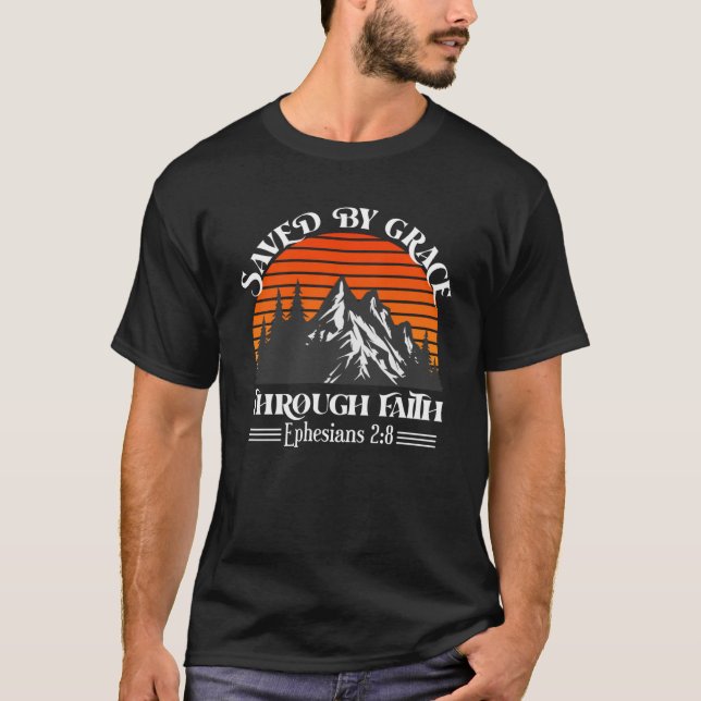 Sparad av Grace Epheyers Scripture Christian Bible T Shirt (Framsida)