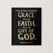 Sparad av Grace genom Faith Guld Ephesian 2:8