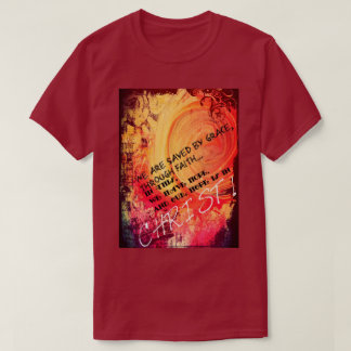 Sparad av Grace genom Faith T-Shirt