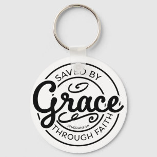 Sparad av Grace genom nyckelkedjan Faith Nyckelring