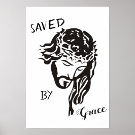 Sparad av Guds Grace, Jesus SVG Poster