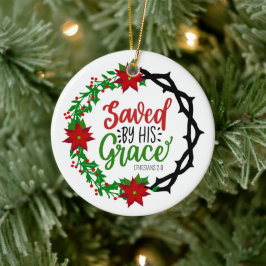 Sparad av Hans Grace-julandedräkt Julgransprydnad Keramik