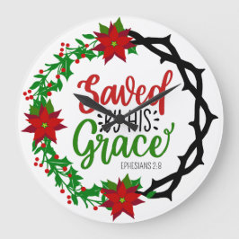 Sparad av Hans Grace-julandedräkt Stor Klocka