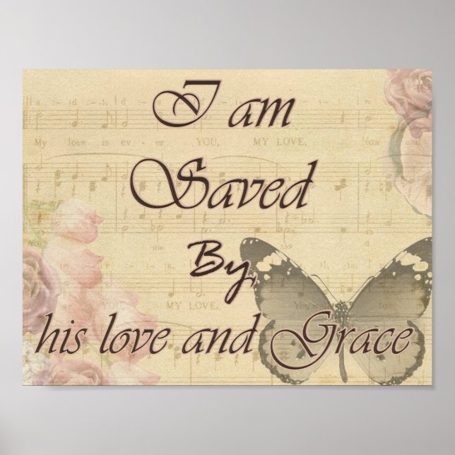 Sparad av hans kärlek och ära poster (Framsidan)