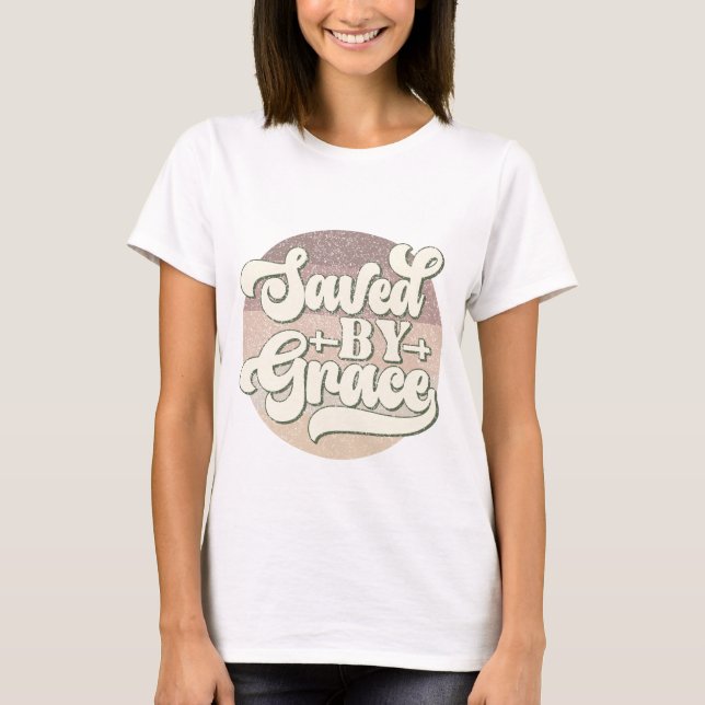 Sparad av nåd Jesus T Shirt (Framsida)