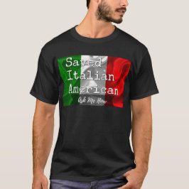Sparad italiensk amerikan i svart & vit t shirt