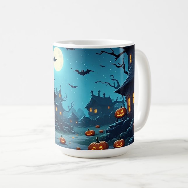 Sparad månadsby med pumpor 🎃 kaffemugg (Framsida höger)