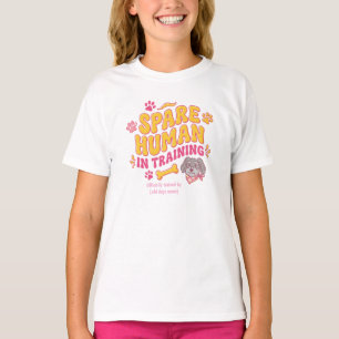 Sparad mänsklig hund personlig med namn t shirt