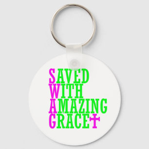 Sparad med Fantastisk Grace SWAG Christian Keychai Nyckelring
