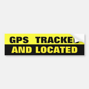 SPÅRAD OCH LOKALISERAD SVART FÖR GPS OCH GULT BILDEKAL