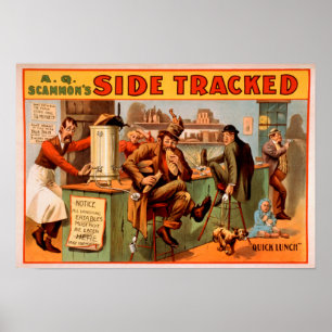 Spårad sida - festlig Caf� platsTheatre Poster