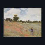 Sparade Monets vallmo Vykort<br><div class="desc">Claude Monet mästerverk: Vallmofält</div>