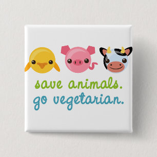 Sparadjur går vegetarian knapp