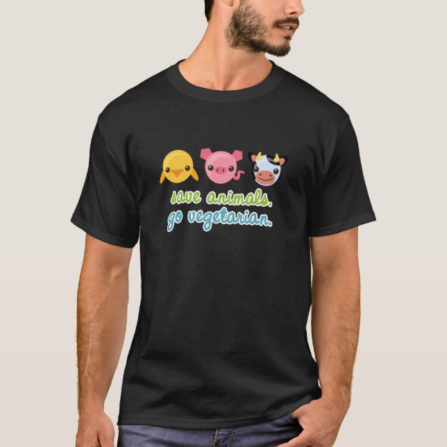 Sparadjur går vegetarian t shirt (Framsida)