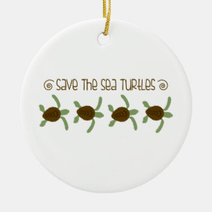 Sparahavssköldpaddor Julgransprydnad Keramik