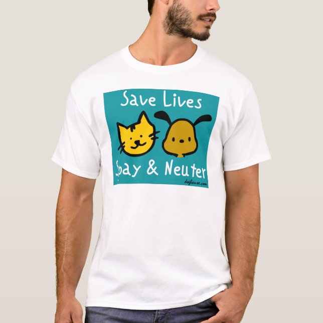 Sparaliv - Spay & sterilisera Tee (Framsida)