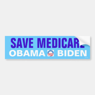 SparaMedicare Obama Biden bildekal