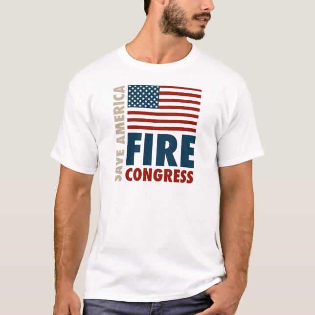 Sparan Amerika avfyrar kongressen Tee Shirt (Framsida)