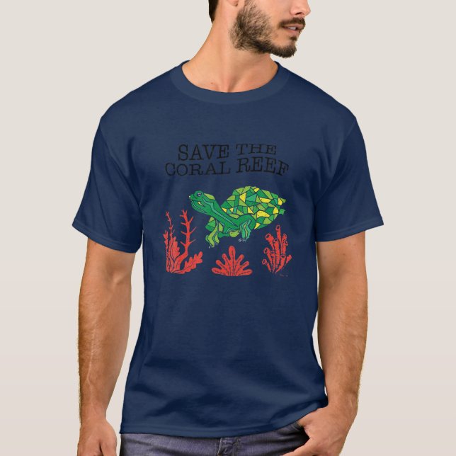 Sparan av sköldpaddan Coral Reef Environmental Pro T Shirt (Framsida)