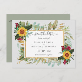 Sparan Burgundy Ro Solblommor Ändra datum Vykort