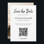 Sparan elegant Calligraphy Script QR Code Photo  T Spara Datumet<br><div class="desc">Modern design och elegant skriver ut Minimalist Calligraphy Script QR Code Photo Save the Date som kan anpassas med texten. Klicka på knappen "Anpassa" och använda verktyg som är utformat för att ändra mallen. Kolla in Graphic Art Design-arkivet för andra produkter som matchar den här designen!</div>