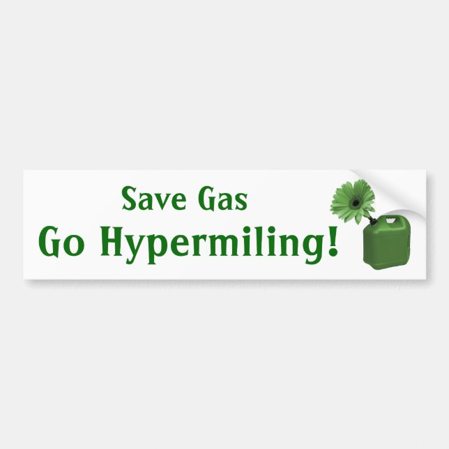 Sparan gasar, går Hypermiling! Bildekal (Framsidan)