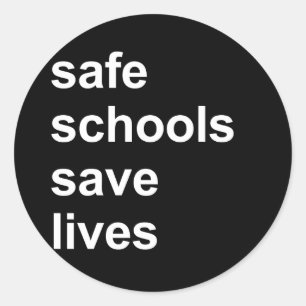 sparan i säkra skolor lever runt klistermärke