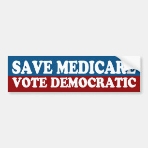 Sparan Medicare, röstar den demokratiska Bildekal