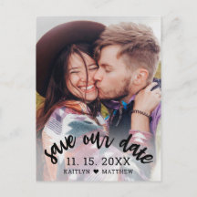 Sparan Modern svart skript - foto Bröllop - vårt d