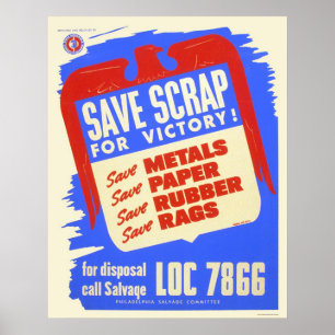 Sparan skrotar för seger! - WPA Poster